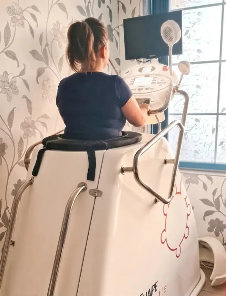 VacuShape vákuumos futópad használat közben