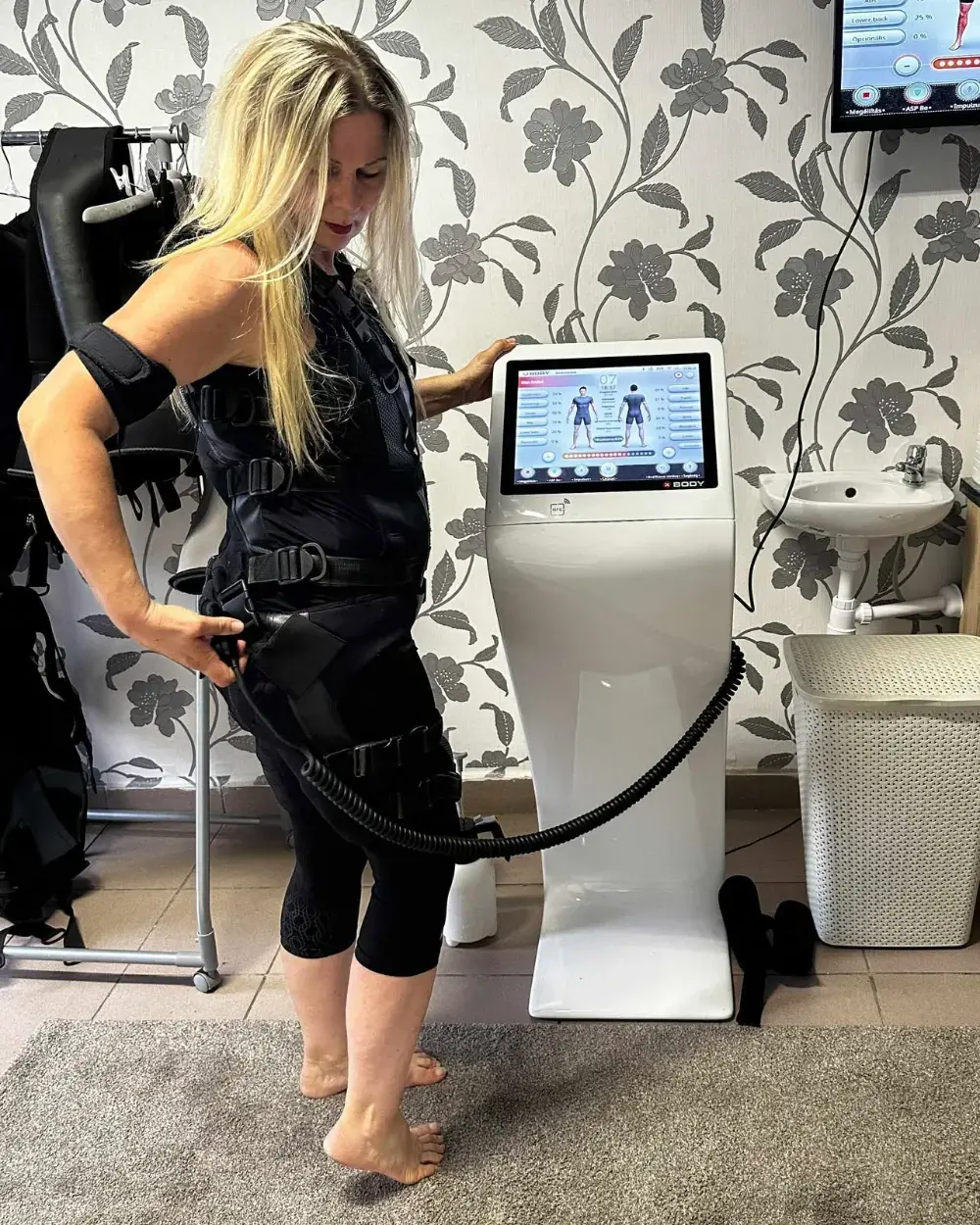 XBody EMS öltöny a kezelés előtt